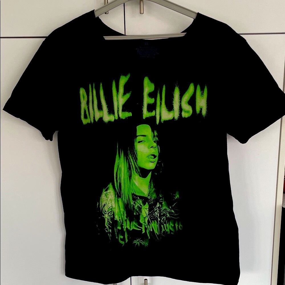 Billie Eilish Official Black Graphic T-Shirt Oversized XL - Picture 3 of 14